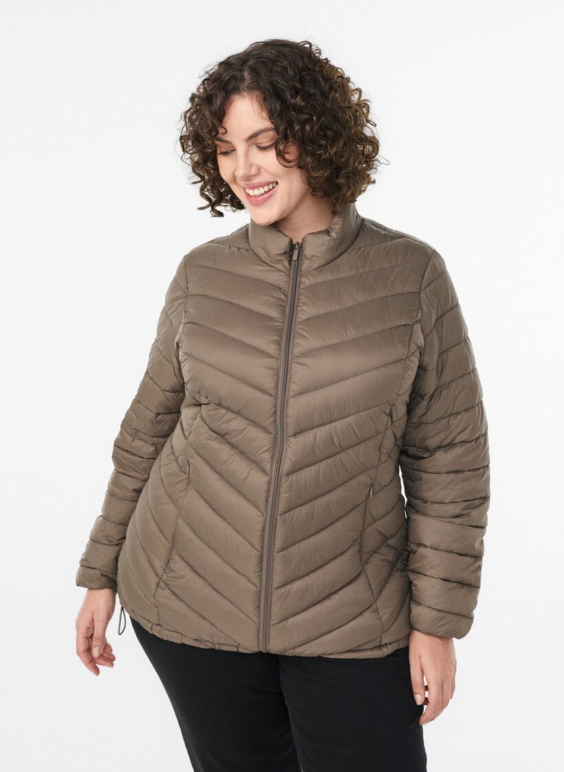 Leichte Jacke mit Taschen, Braun, Model image number 0
