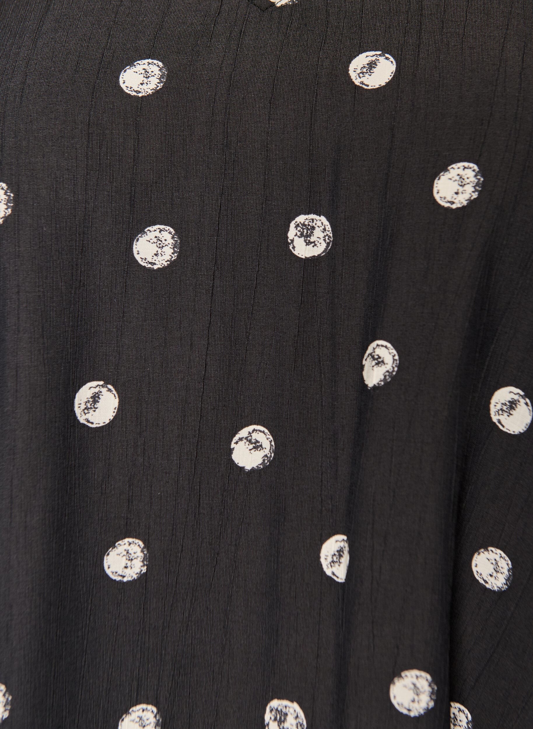 ZizziBluse aus Viskose mit gerafften &Auml;rmeln, Schwarz, Packshot image number 2