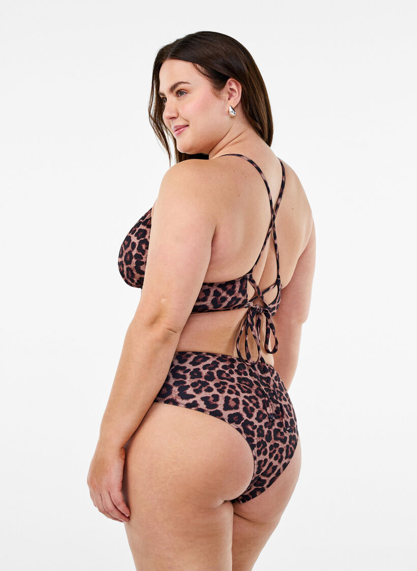 Leopard Brazilian-Bikinihose, Beige, Model