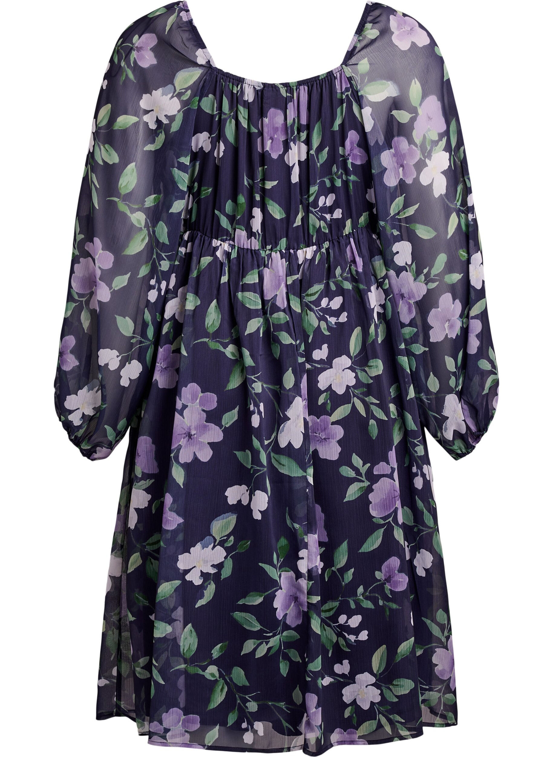 ZizziPartykleid aus Chiffon mit langen &Auml;rmeln, Blau, Packshot image number 1