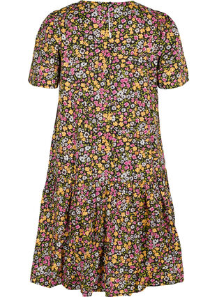 Kleid mit Blumenprint aus Bio-Baumwolle, Black Flower AOP, Packshot image number 1