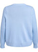 Zopfmuster-Strickjacke mit goldenen Kn&ouml;pfen, Blau, Packshot image number 1