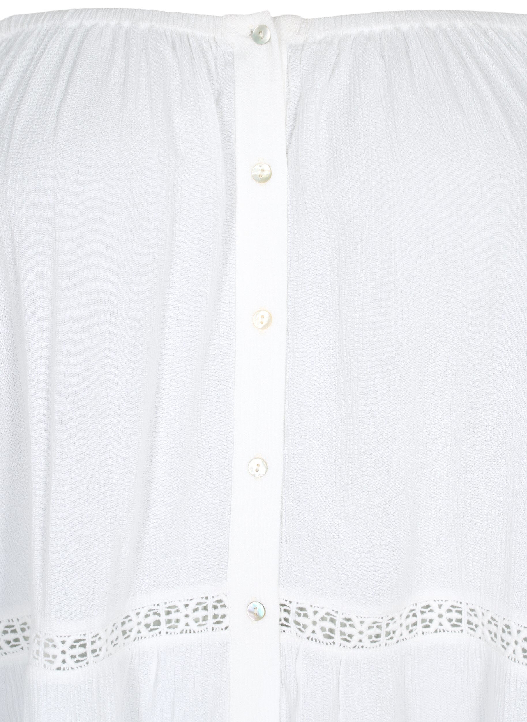 ZizziStrandtunika mit Off-Shoulder, White, Packshot image number 2