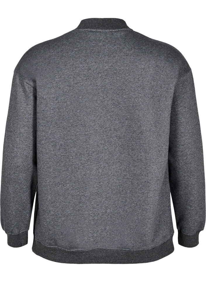 Sweatshirt mit hohem Kragen und langen &Auml;rmeln, Grau, Packshot image number 1