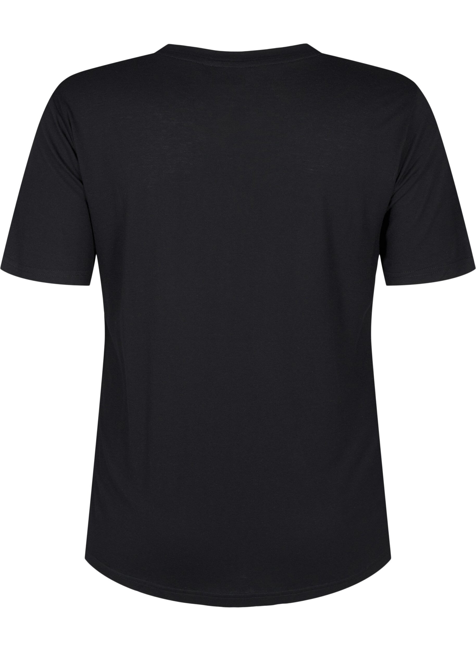 ZizziT-Shirt aus Wolle und Viskose, Black, Packshot image number 1