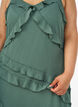 Kleid aus Chiffon mit asymmetrischen R&uuml;schen, Gr&uuml;n, Model image number 2