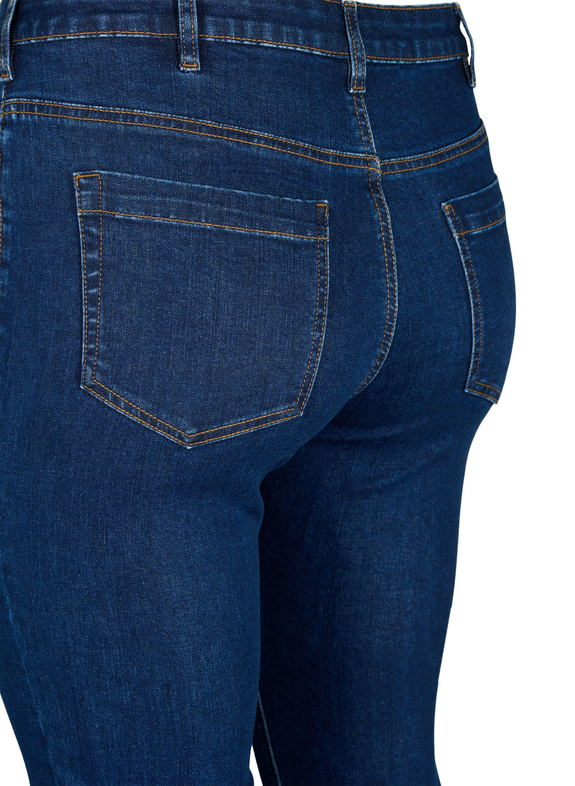 ZizziAmy Jeans mit hoher Taille und extra schlanker Passform, Blau, Packshot image number 3