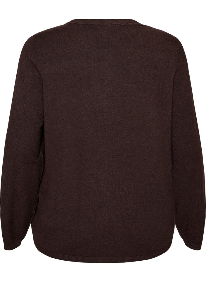 Cardigan mit runden Kn&ouml;pfen, Braun, Packshot image number 1