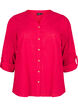 Baumwollbluse mit V-Ausschnitt, Rot, Packshot image number 0
