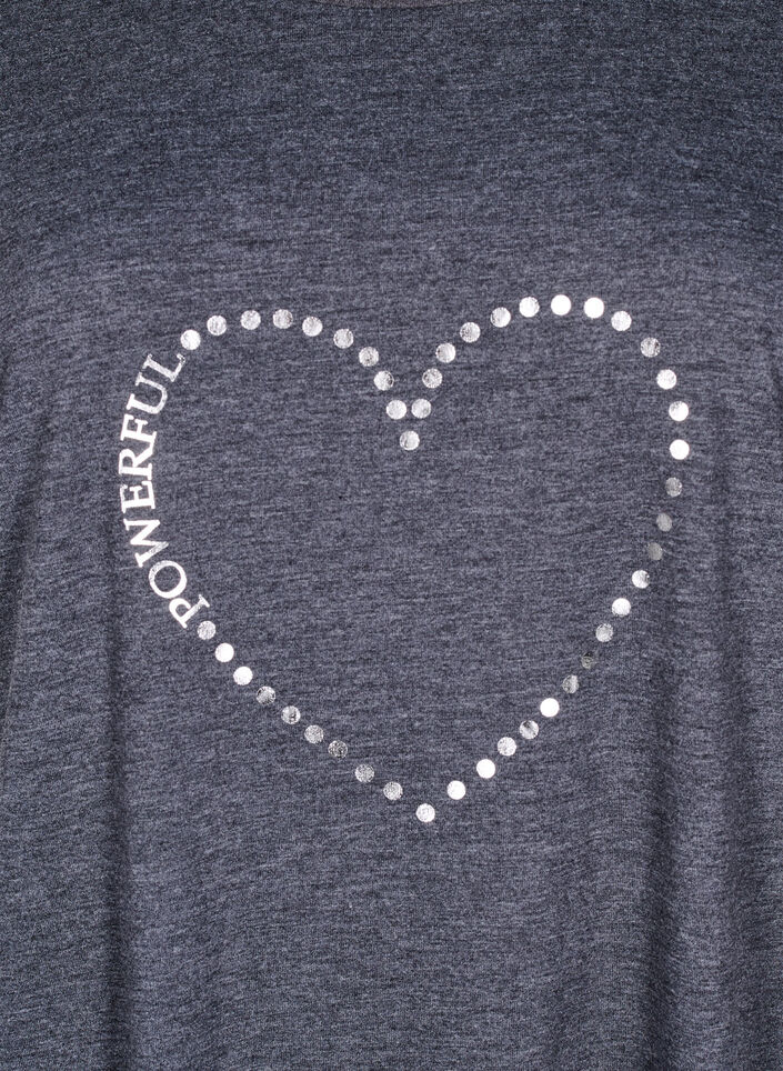 Kurzärmliges Nachthemd mit Textdruck, , Packshot image number 2