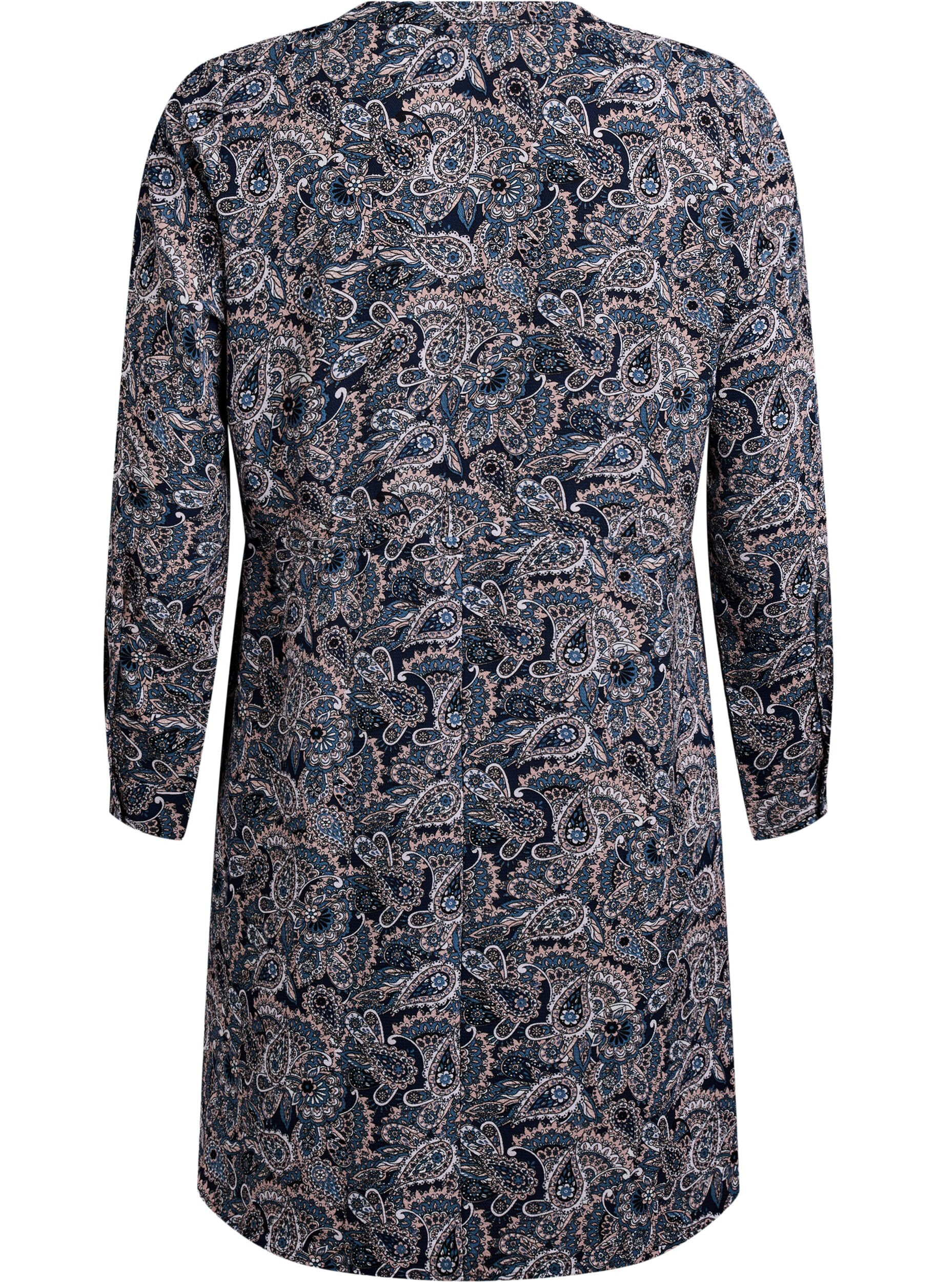 ZizziKnielanges Kleid mit Bindeg&uuml;rtel, Beige, Packshot image number 1