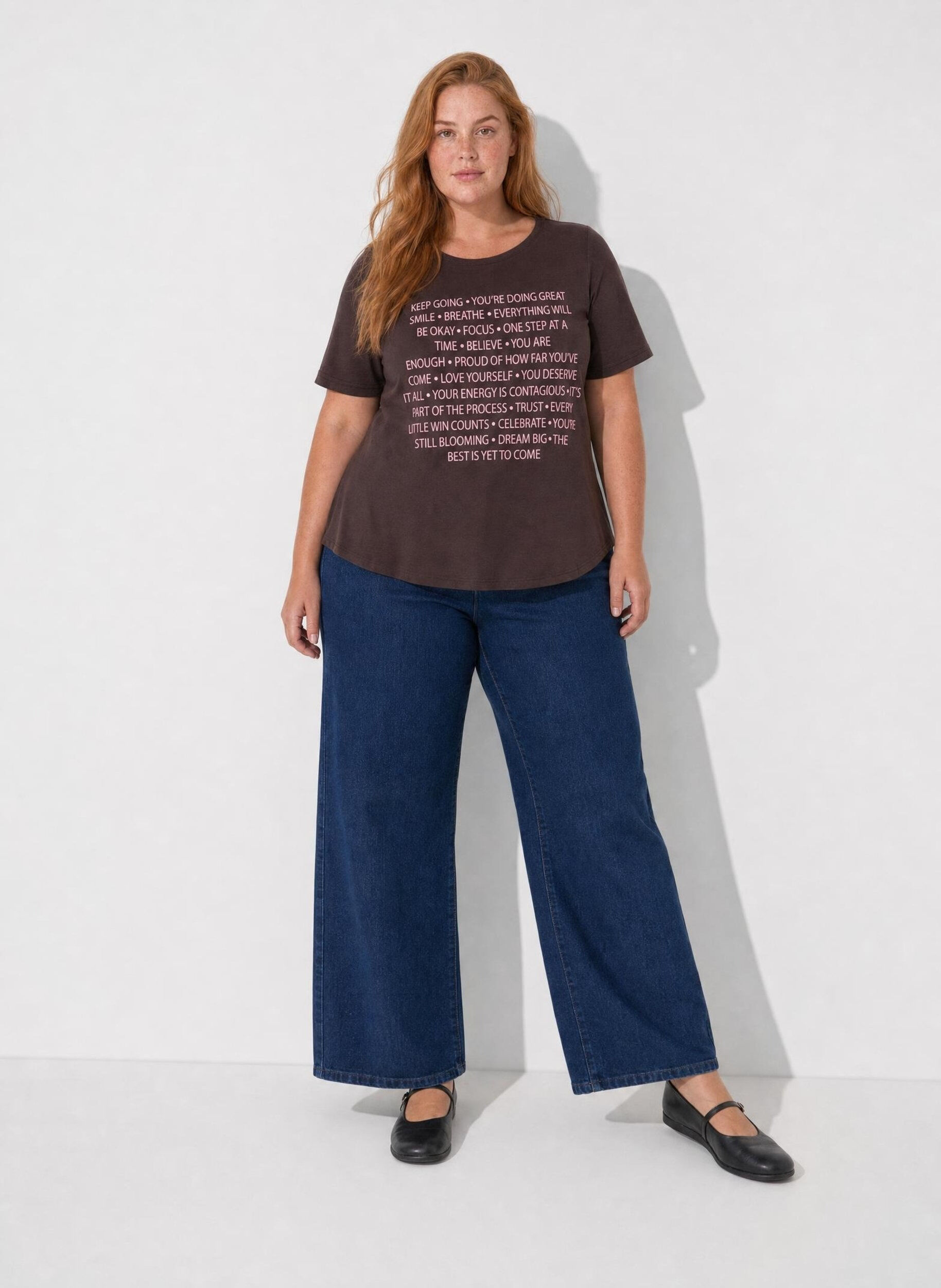 ZizziT-Shirt mit Print, Braun, Model image number 1
