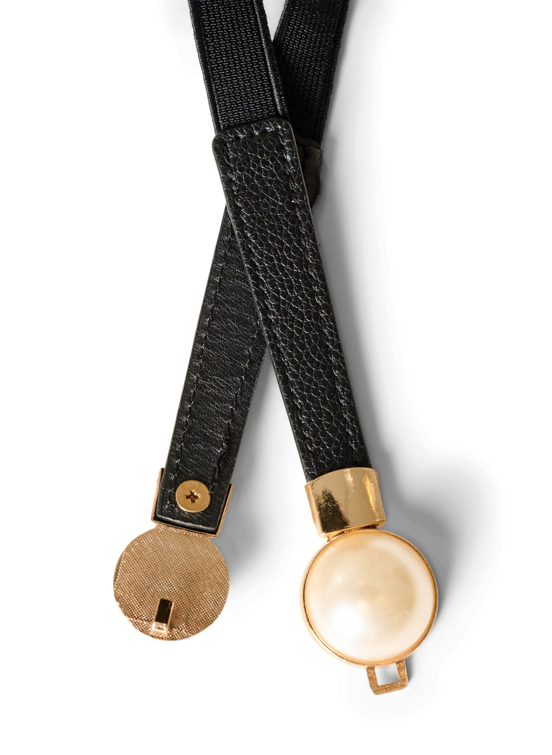 ZizziElastischer Tailleng&uuml;rtel mit Perlendetails, Schwarz, Packshot image number 1