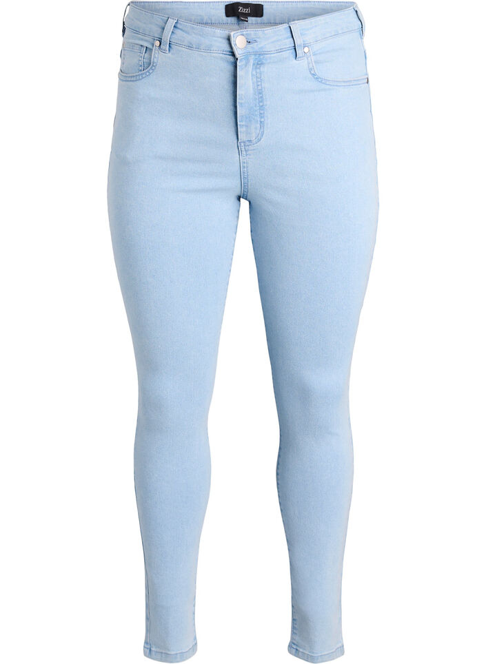 Amy Super Slim Fit Jeans mit hoher Taille, Blau, Packshot image number 0
