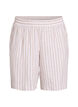 Gestreifte Shorts aus Leinen und Viskose, Beige, Packshot image number 0