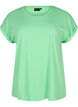 Kurz&auml;rmliges T-Shirt aus einer Baumwollmischung, Gr&uuml;n, Packshot image number 0