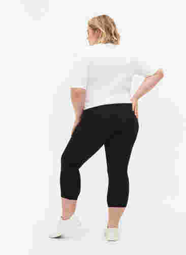 Basic 3/4-Leggings aus Viskose, Black, Model image number 1