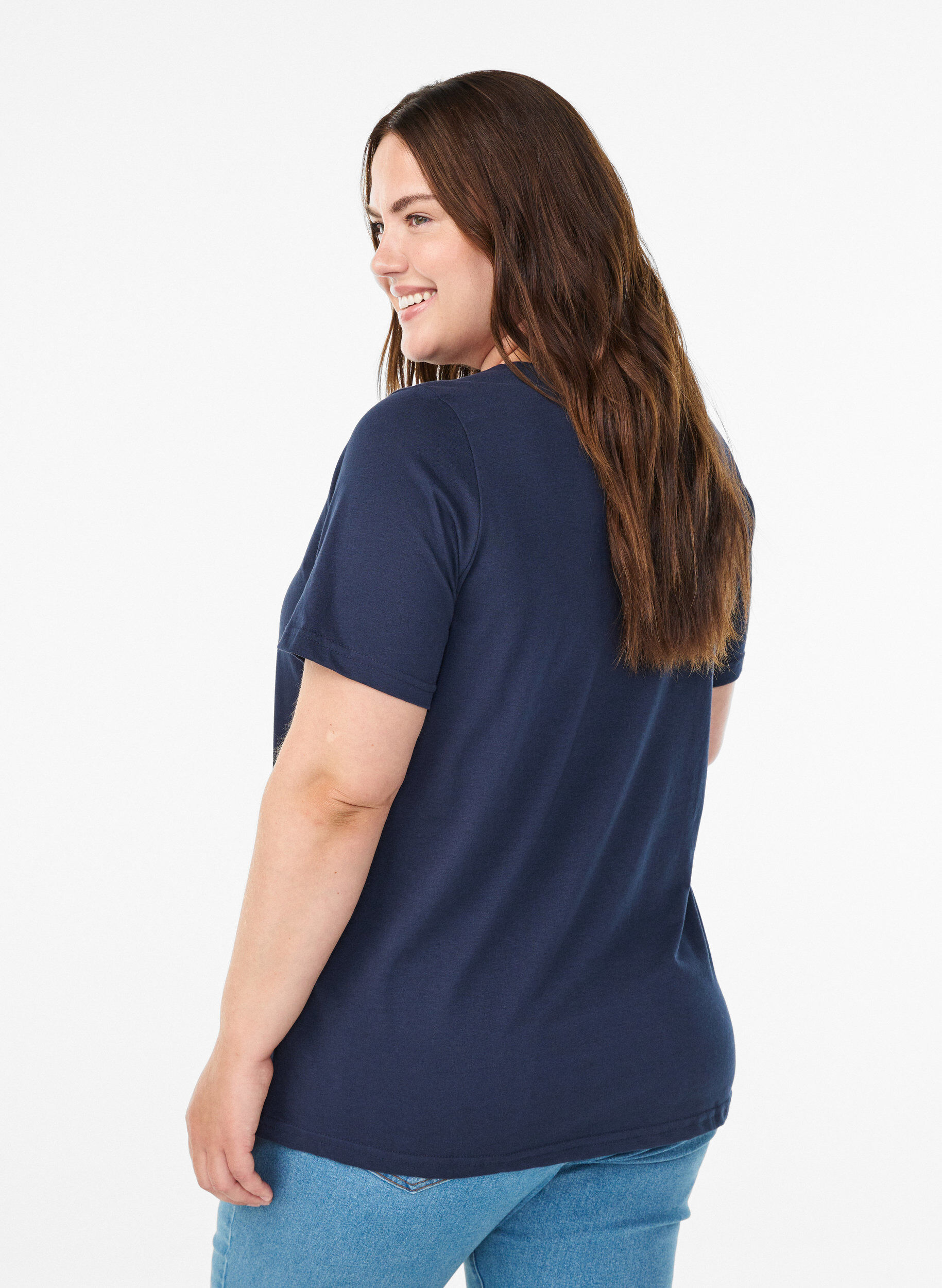 ZizziT-Shirt mit Print, Blau, Model image number 2