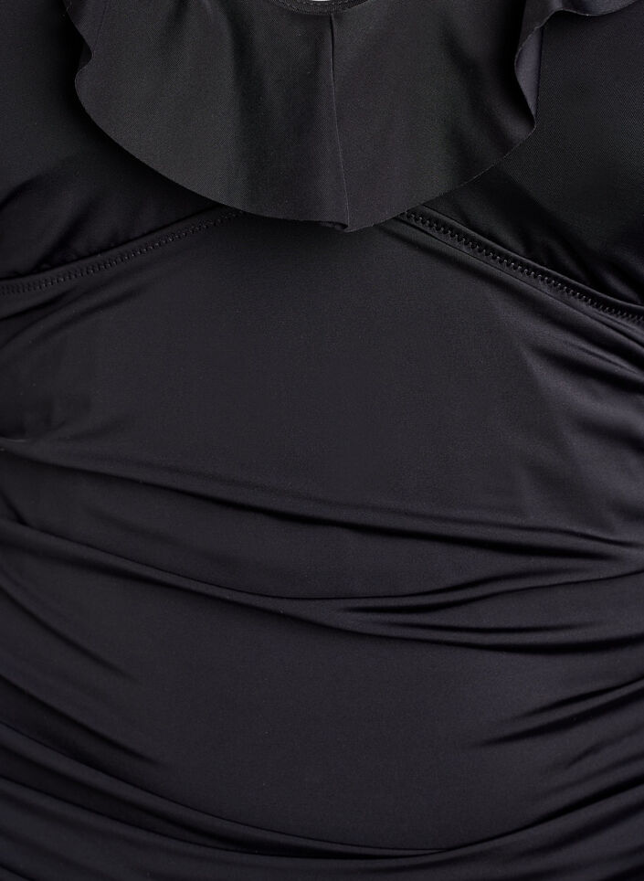 Badeanzug mit Volants und herausnehmbaren Einsätzen, Schwarz, Packshot image number 2