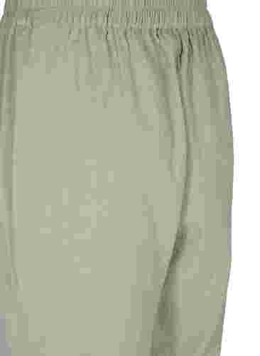 Hose aus Baumwolle mit Struktur, Seagrass , Packshot image number 3