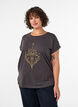 T-Shirt mit dekorativem Frontprint, Grau, Model image number 0