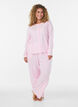 Pyjamahose aus Bio-Baumwolle mit Lochstickerei, Pink, Model image number 0