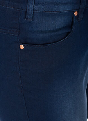 Slim Fit Emily Shorts mit normaler Taille, Blue denim, Packshot image number 2