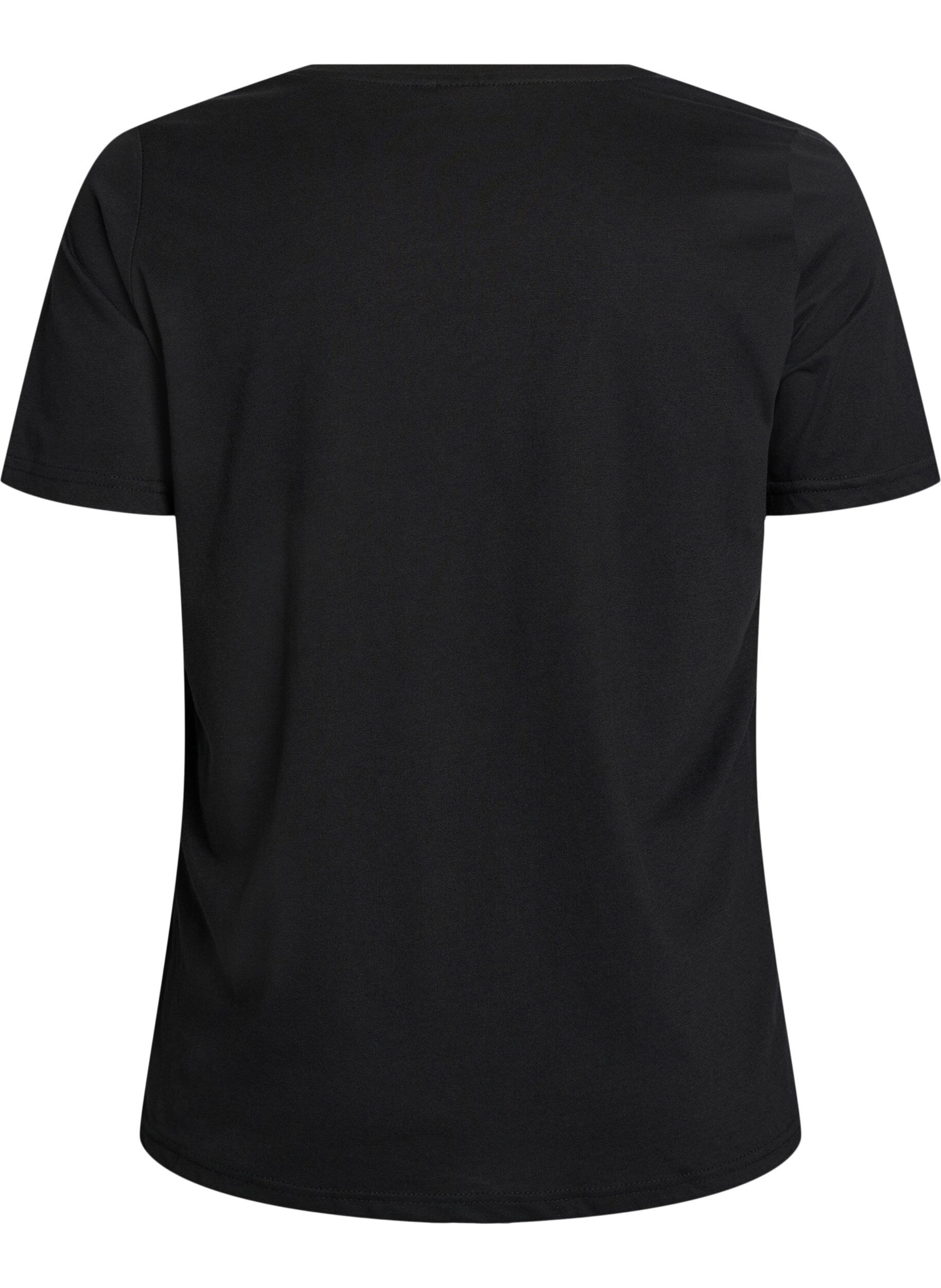ZizziT-Shirt mit Print, Schwarz, Packshot image number 1