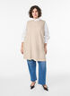 Kurzes &auml;rmelloses Strickkleid, Beige, Model image number 1