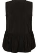 &Auml;rmellose Sch&ouml;&szlig;chenbluse mit dekorativen Kn&ouml;pfen, Schwarz, Packshot image number 1