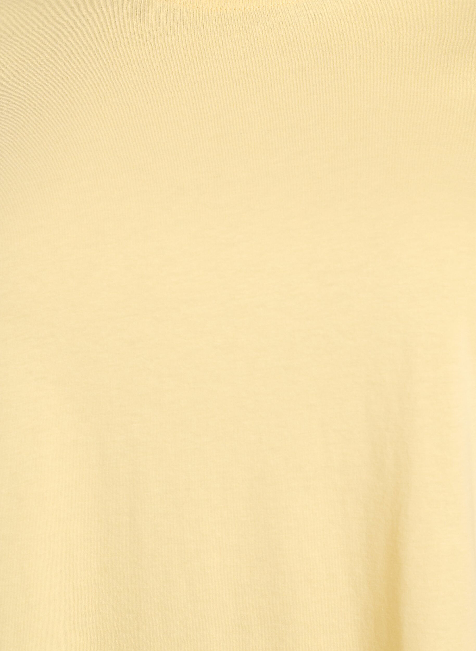ZizziBasic T-Shirt aus Baumwolle mit Rundhalsausschnitt, Gelb, Packshot image number 2