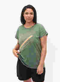 Trainingsshirt mit kurzen Ärmeln und Print, Laurel W. w. Print, Model