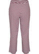 Gestreifte Schlafanzughose mit hoher Taille und weiten Beinen, Rot, Packshot image number 1