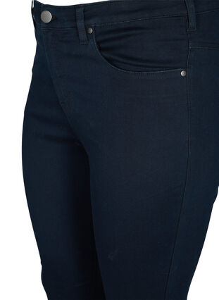 Super Slim Amy Jeans mit hoher Taille, Unwashed, Packshot image number 2