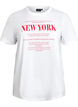 T-Shirt mit Textaufdruck und Rundhalsausschnitt, Wei&szlig;, Packshot image number 0