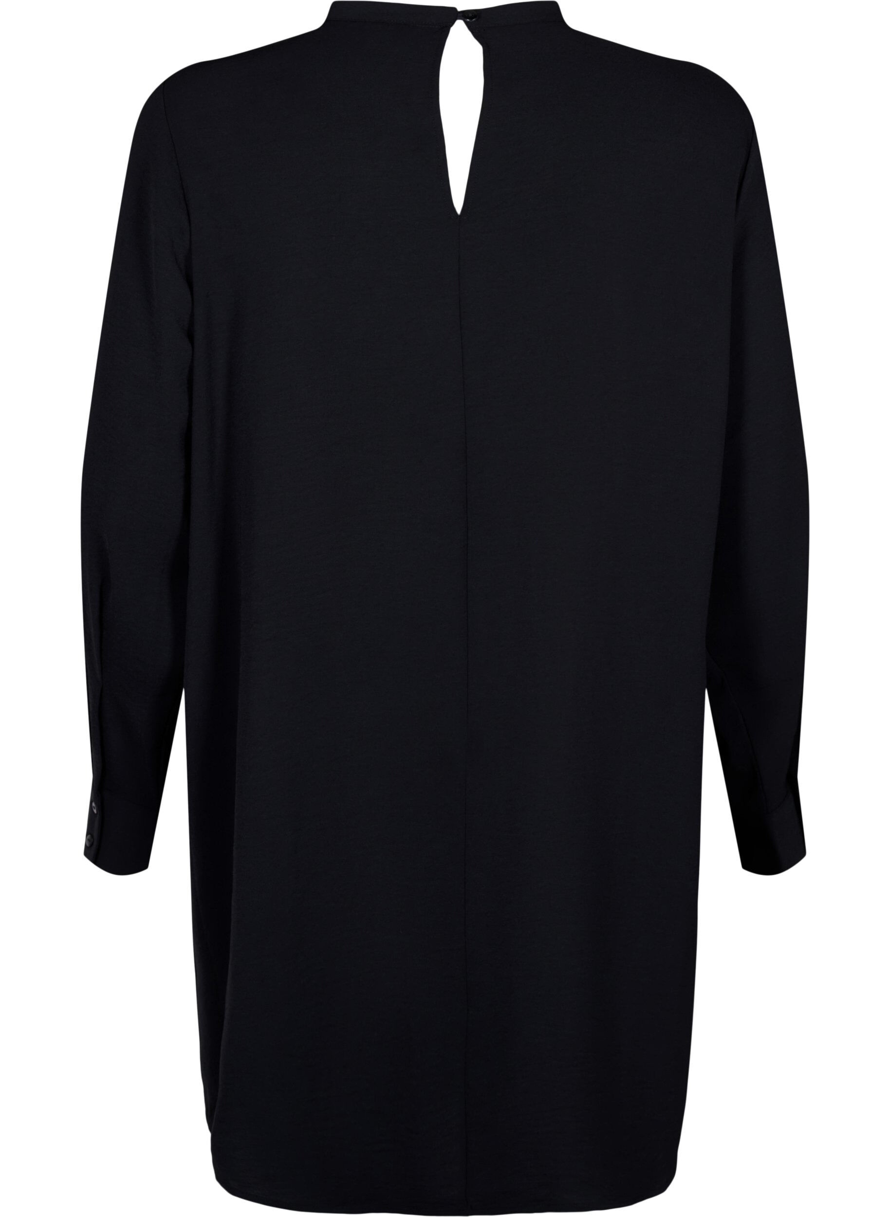 ZizziKurzes Kleid mit Spitzendetails, Black, Packshot image number 1