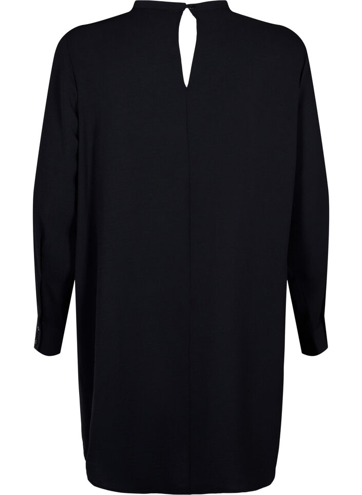 Kurzes Kleid mit Spitzendetails, Black, Packshot image number 1