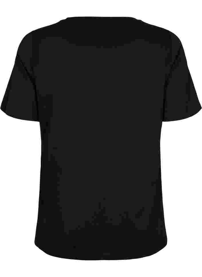 T-Shirt mit Nieten aus Bio-Baumwolle, Black Owl, Packshot image number 1
