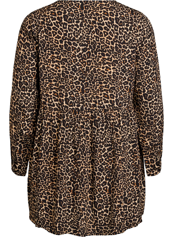 Langärmelige Tunika mit Teilungsnaht, Braun, Packshot image number 1