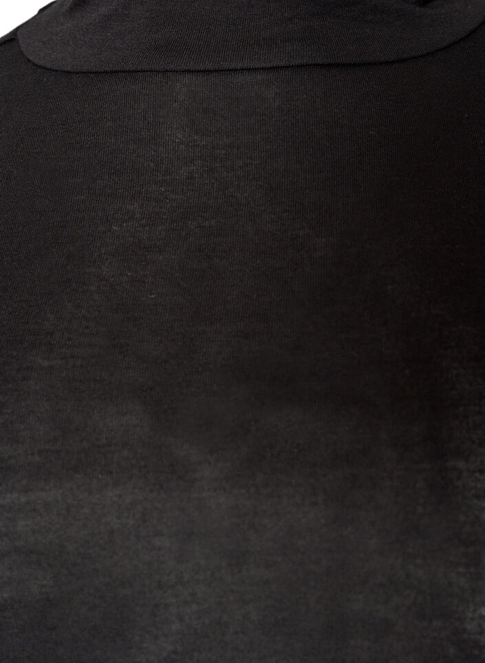 Hochgeschlossene Bluse aus Viskose-Jersey, Schwarz, Packshot image number 2