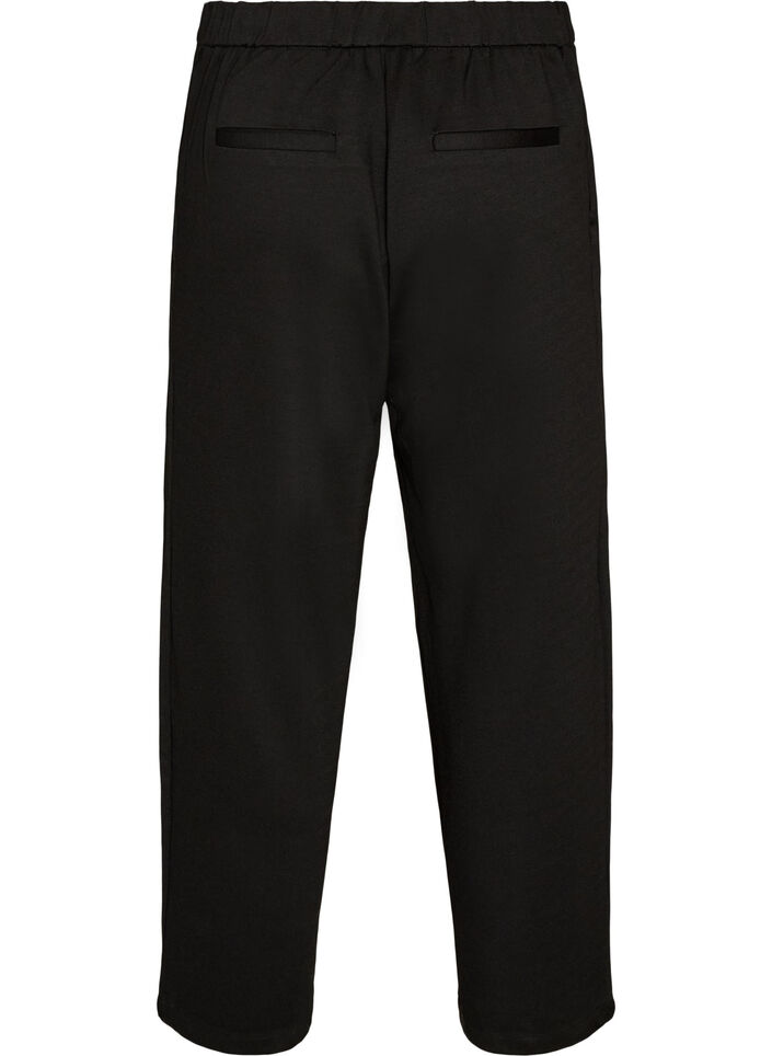 Lockere Hose aus Jersey mit hoher Taille, Schwarz, Packshot image number 1