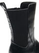 Chelsea-Boot mit klobiger Sohle und gerippten Eins&auml;tzen, Schwarz, Packshot image number 2