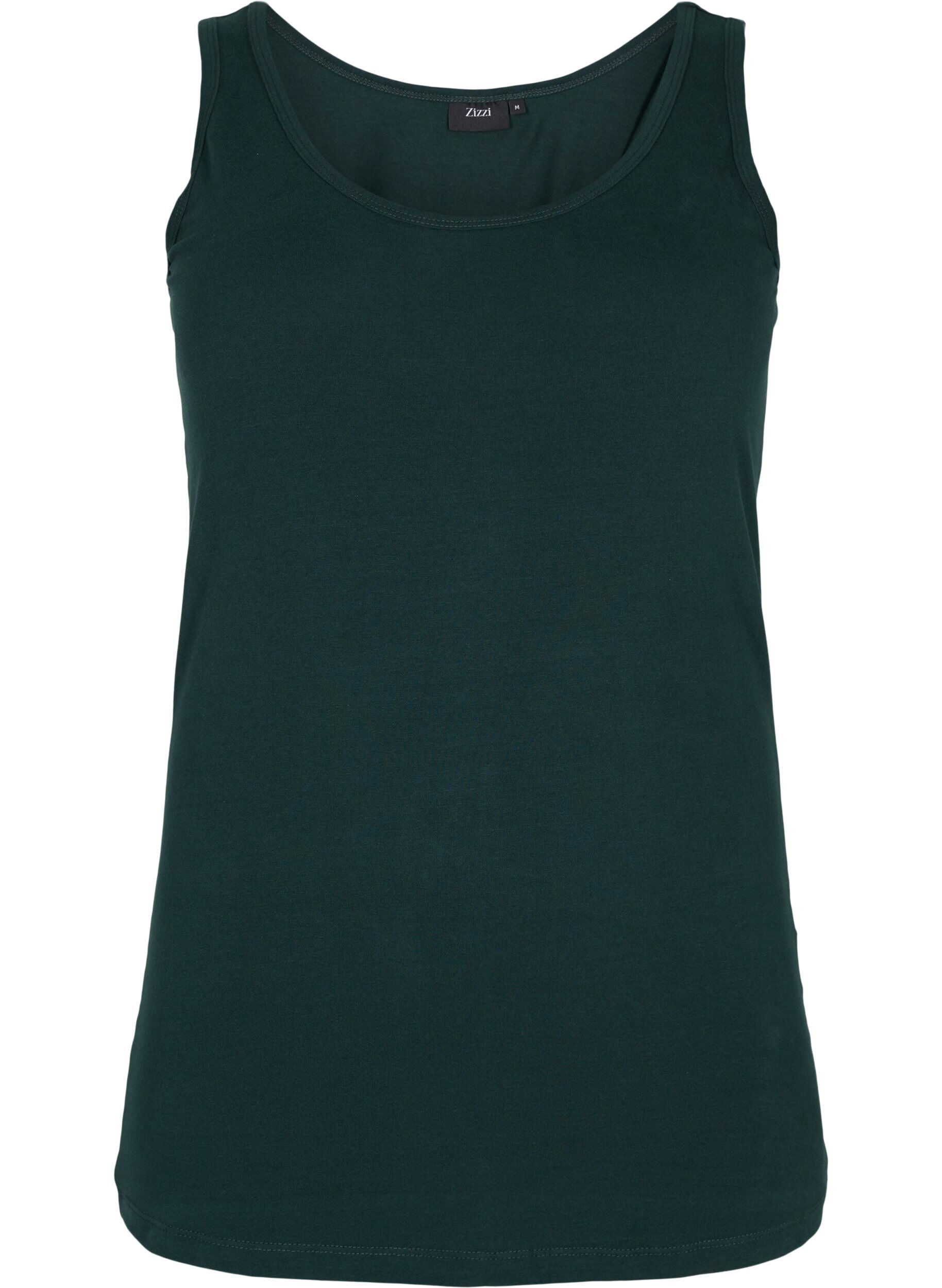 ZizziEinfarbiges basic Top aus Baumwolle, Gr&uuml;n, Packshot image number 0