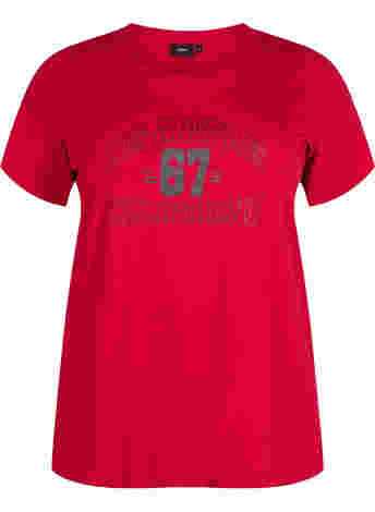 Baumwoll-T-Shirt mit Frontprint