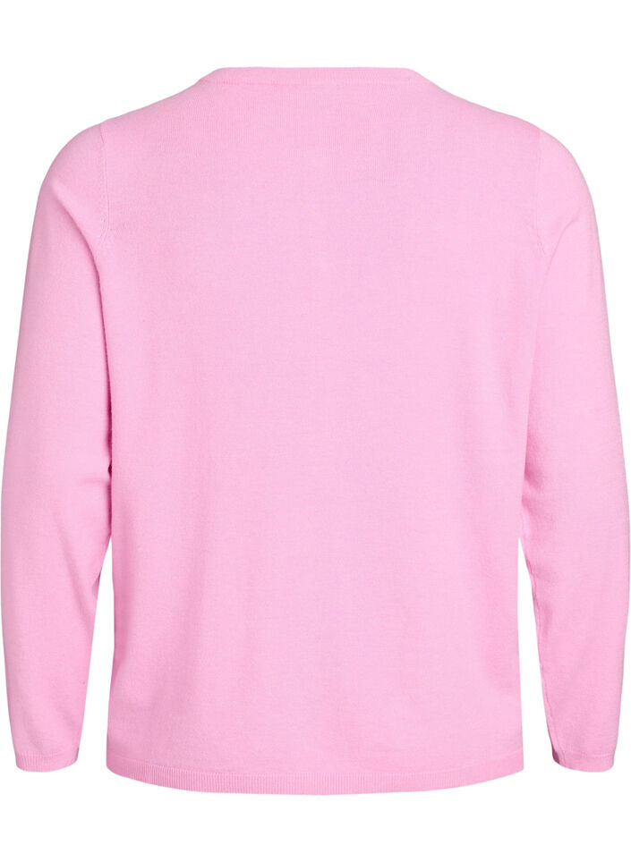 Cardigan mit runden Kn&ouml;pfen, Pink, Packshot image number 1