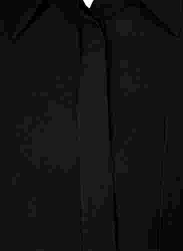 Langes Hemd aus Viskosemischung, Black, Packshot image number 2