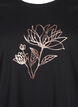 FLASH - T-Shirt mit Motiv, Black R. Gold Flower, Packshot image number 2