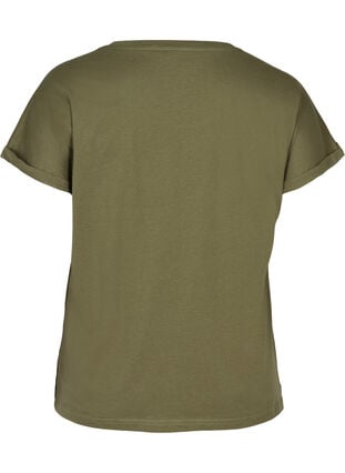 Kurzarm T-Shirt aus Baumwolle mit Print, Ivy green w. Love, Packshot image number 1
