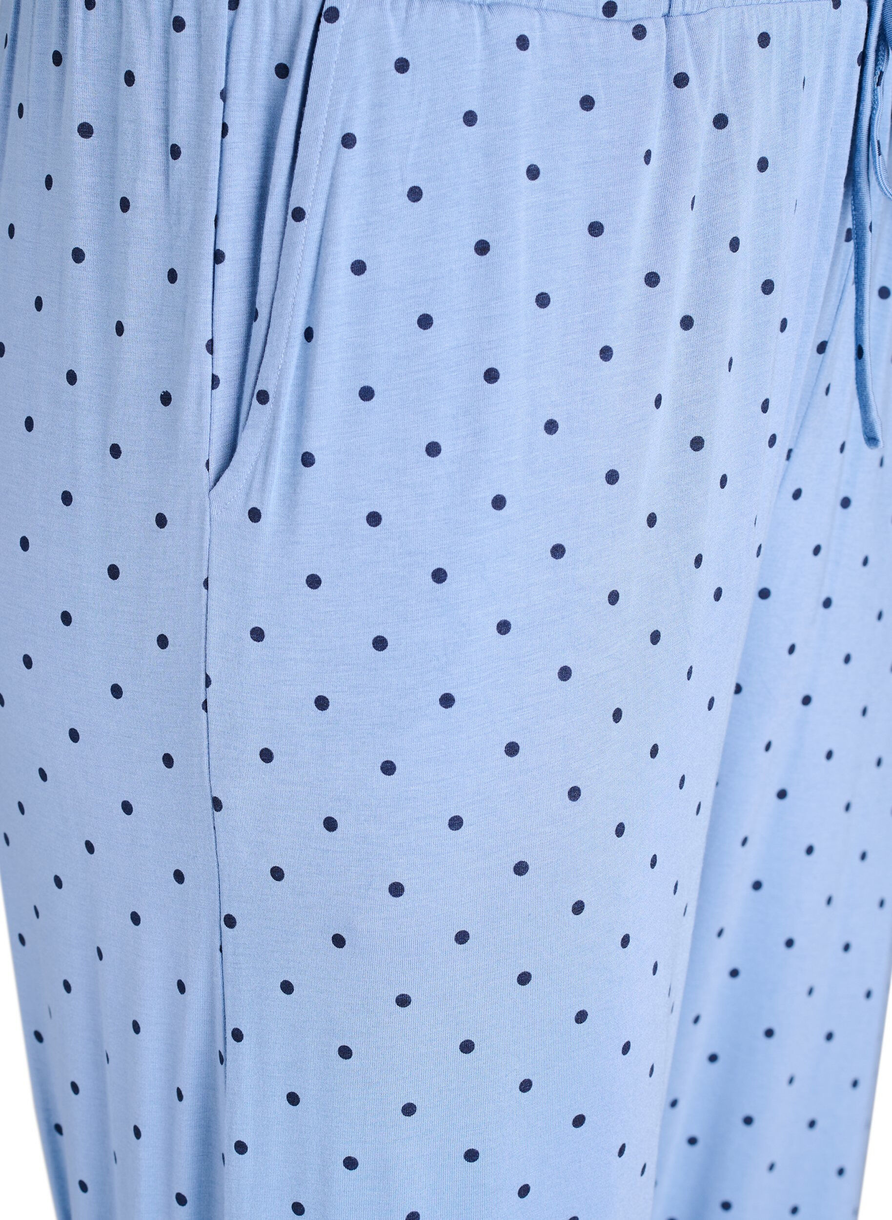 ZizziSchlafhose aus Modal mit hoher Taille, Blau, Packshot image number 2