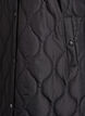 Mittellange Steppjacke mit Kapuze, Schwarz, Packshot image number 3